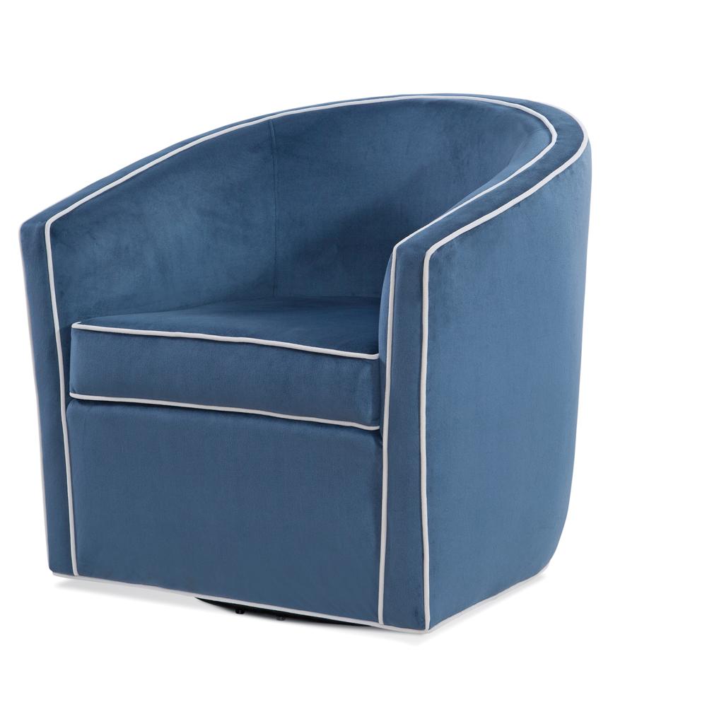 Keely Blue Swivel Chair