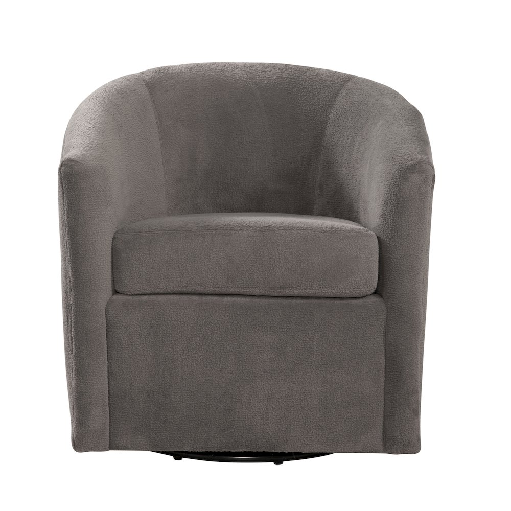 Odessa Barrel Style Swivel Accent chair in Performance Fabric