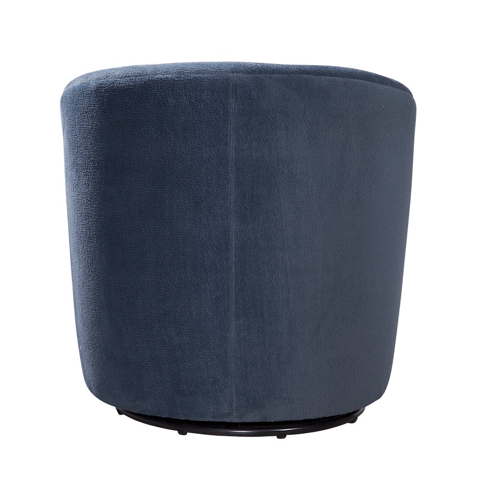 Odessa Barrel Style Swivel Accent chair in Navy Performance Fabric
