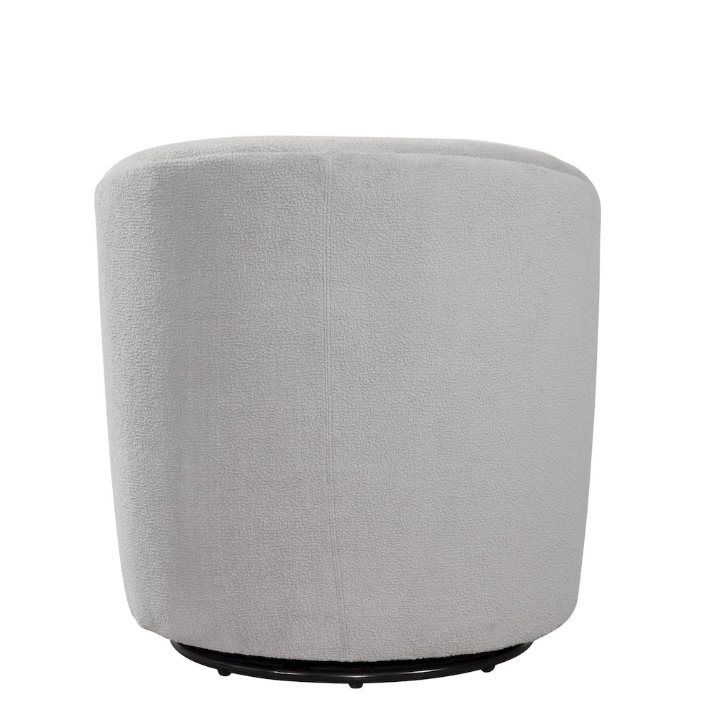 Odessa Barrel Style Swivel Accent chair in Light Gray Performance Fabric