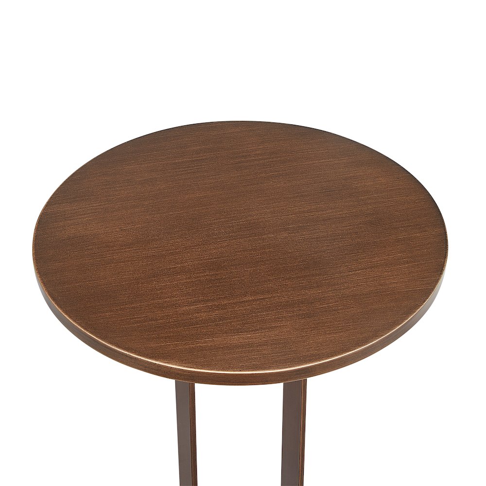 Tallulah Antique Bronze Round Accent Table
