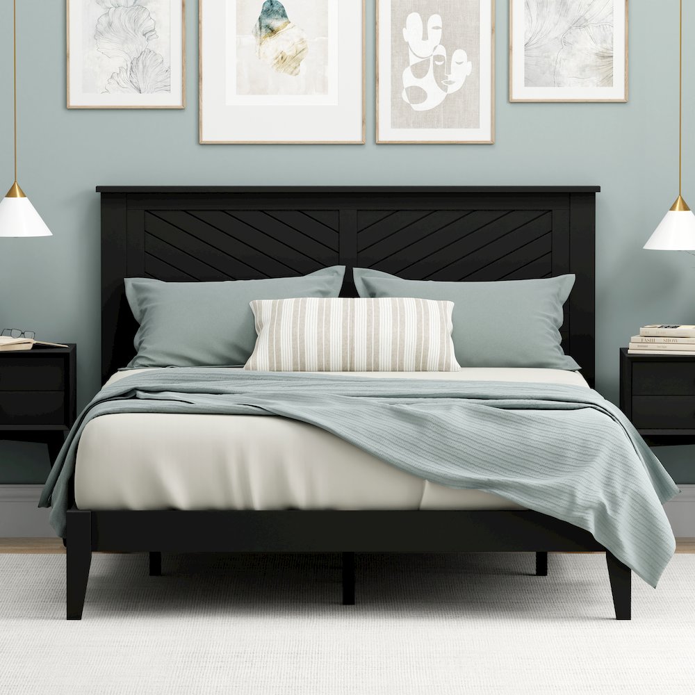 Prescott Solid Wood Queen Platform Bed