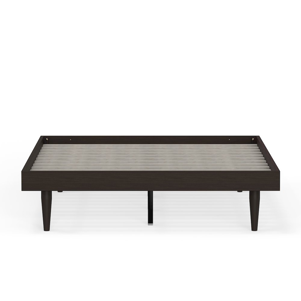 Sachse Full Solid Wood Platform Bed Frame Walnut