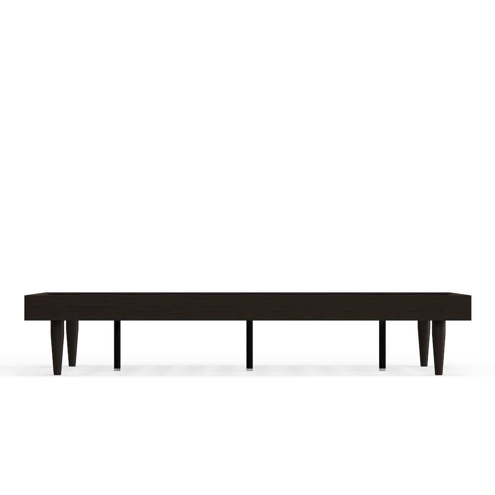 Sachse Full Solid Wood Platform Bed Frame Walnut