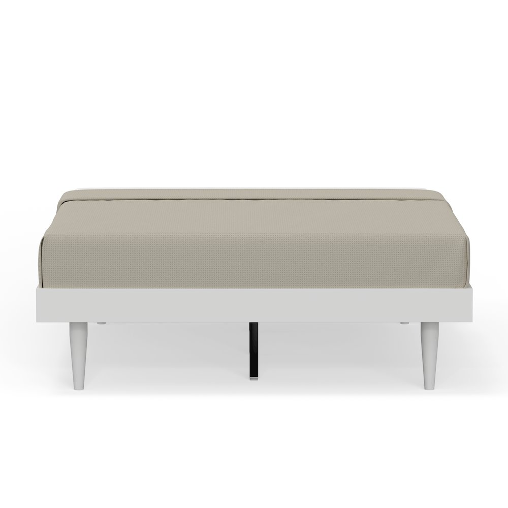 Sachse Full Solid Wood Platform Bed Frame White