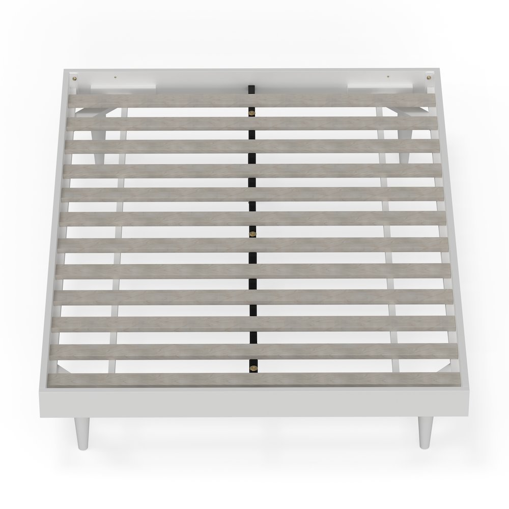 Sachse Full Solid Wood Platform Bed Frame White