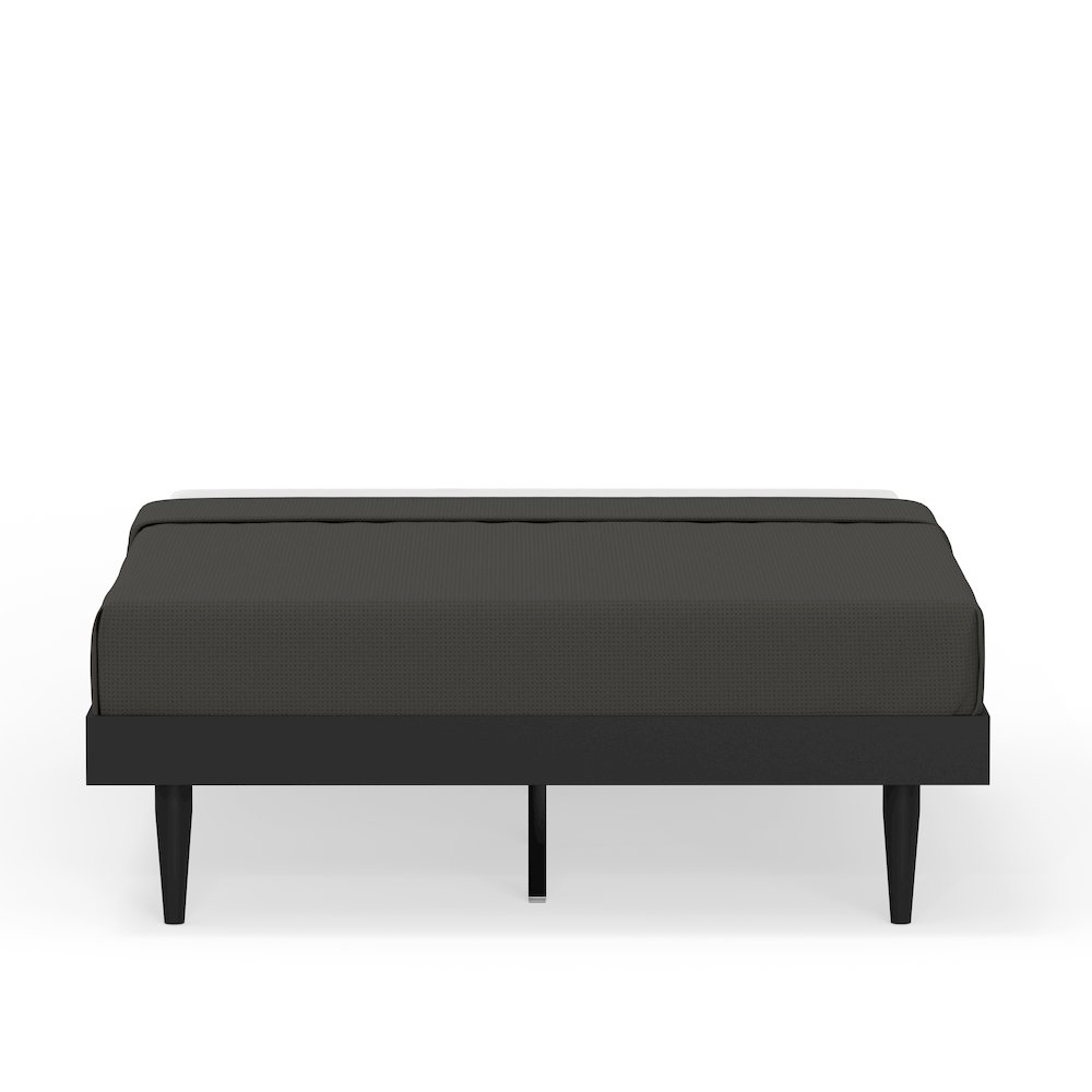 Sachse Full Solid Wood Platform Bed Frame Black