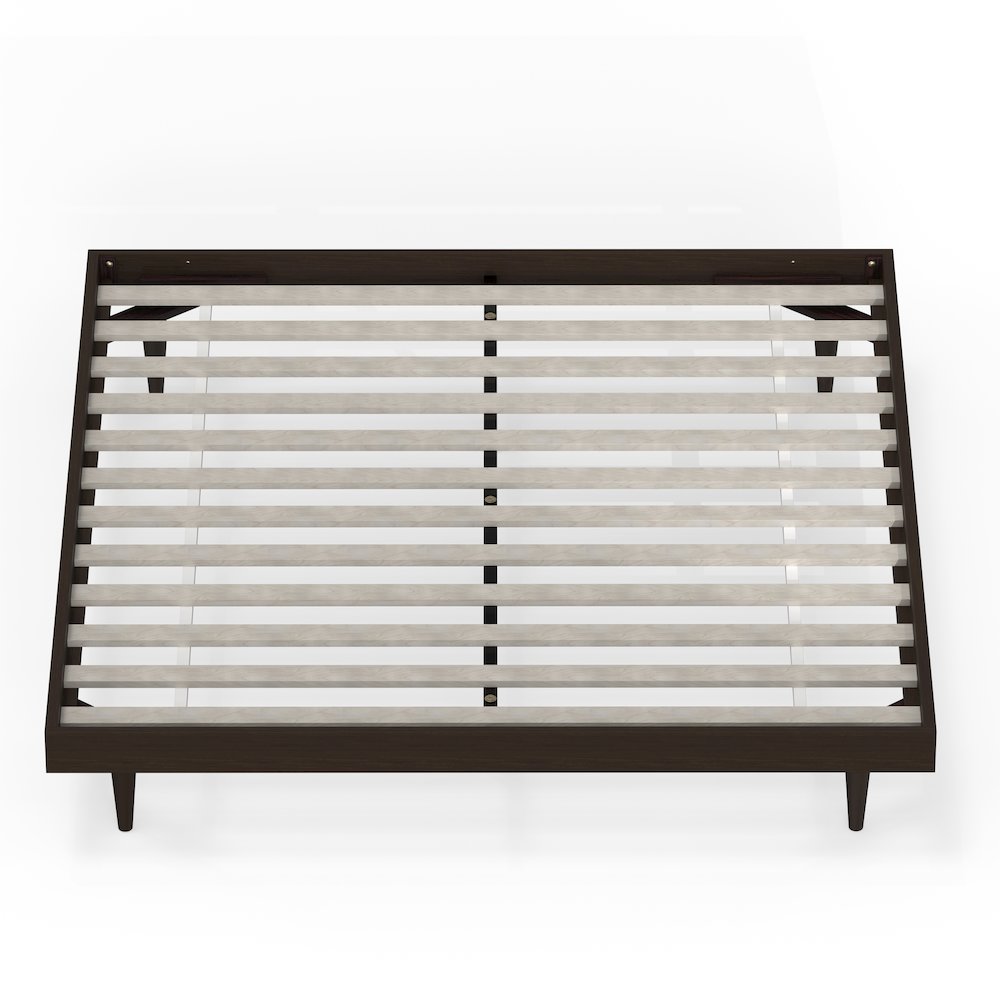 Sachse King Solid Wood Platform Bed Frame Walnut