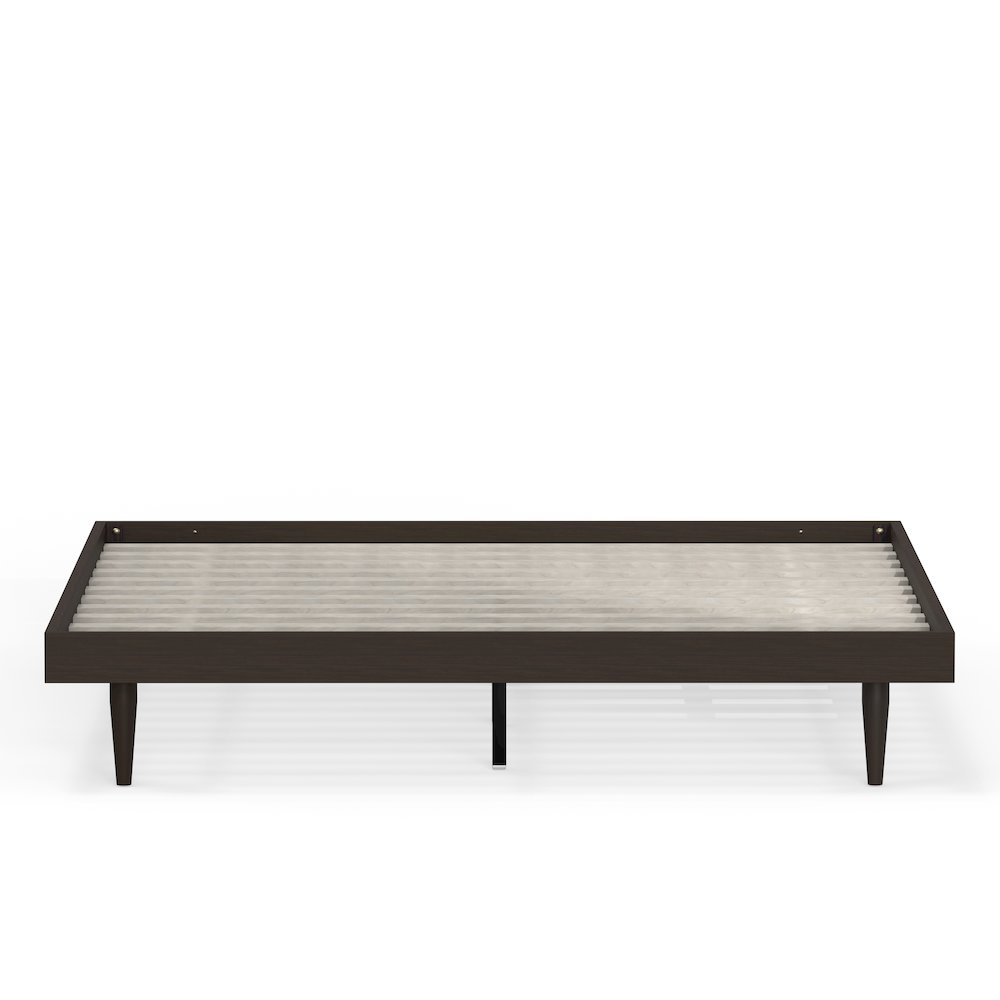 Sachse King Solid Wood Platform Bed Frame Walnut