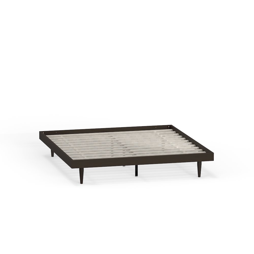 Sachse King Solid Wood Platform Bed Frame Walnut