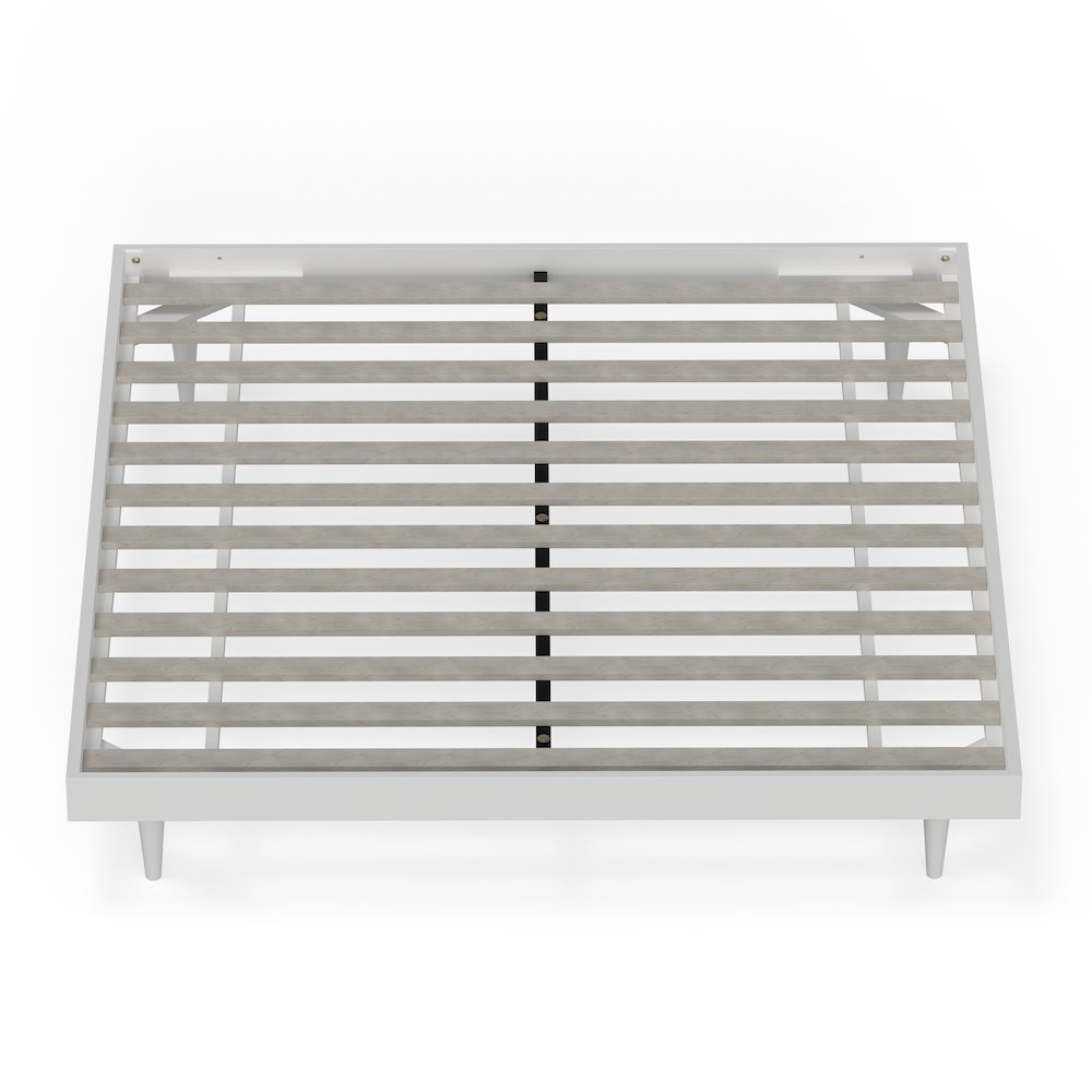 Sachse King Solid Wood Platform Bed Frame White