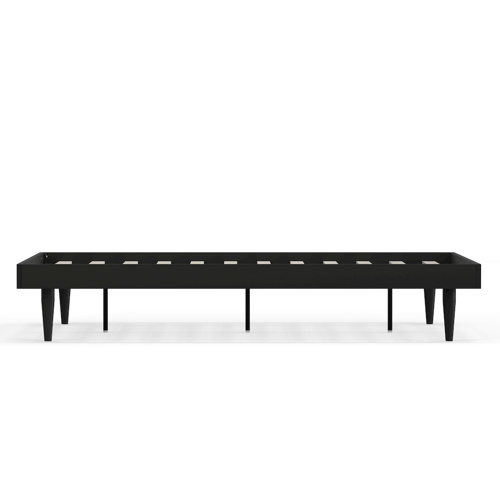 Sachse King Solid Wood Platform Bed Frame Black