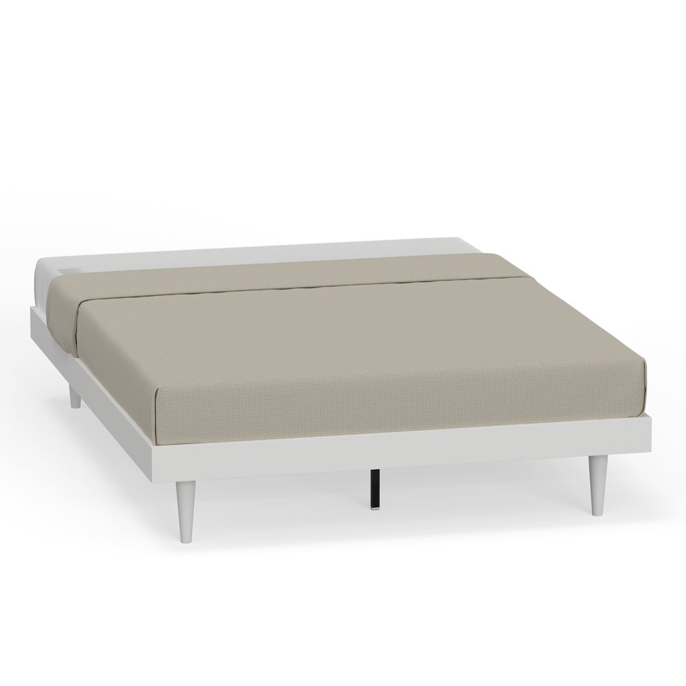 Sachse Queen Solid Wood Platform Bed Frame White
