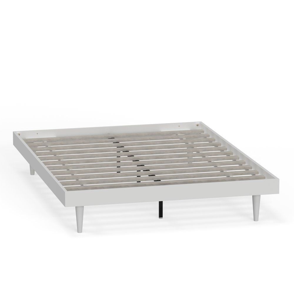 Sachse Queen Solid Wood Platform Bed Frame White