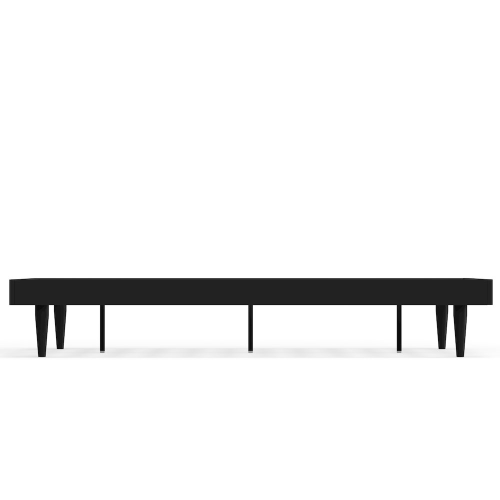 Sachse Queen Solid Wood Platform Bed Frame Black