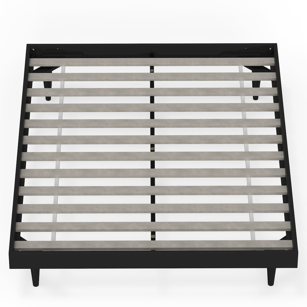 Sachse Queen Solid Wood Platform Bed Frame Black