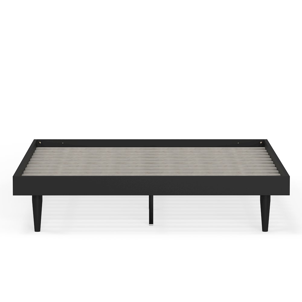 Sachse Queen Solid Wood Platform Bed Frame Black