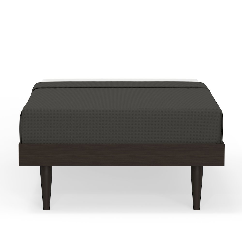 Sachse Twin Solid Wood Platform Bed Frame Walnut