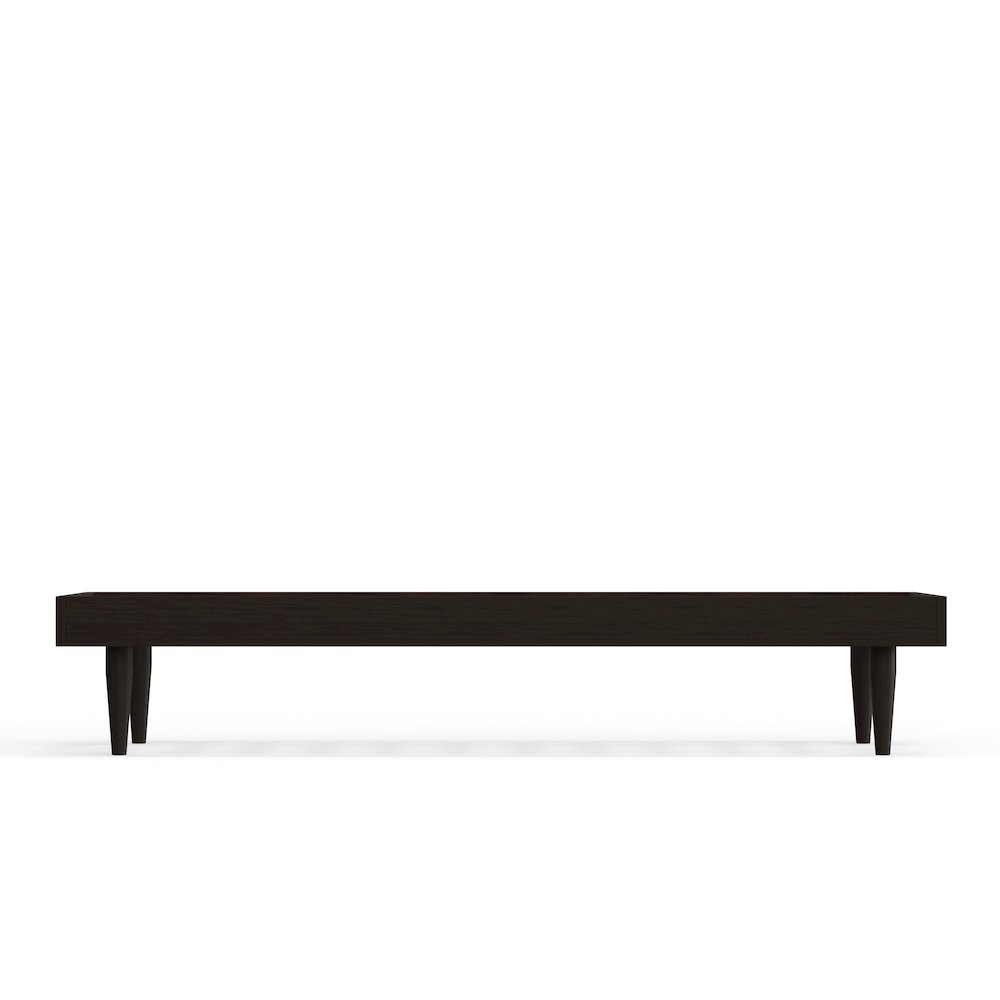 Sachse Twin Solid Wood Platform Bed Frame Walnut