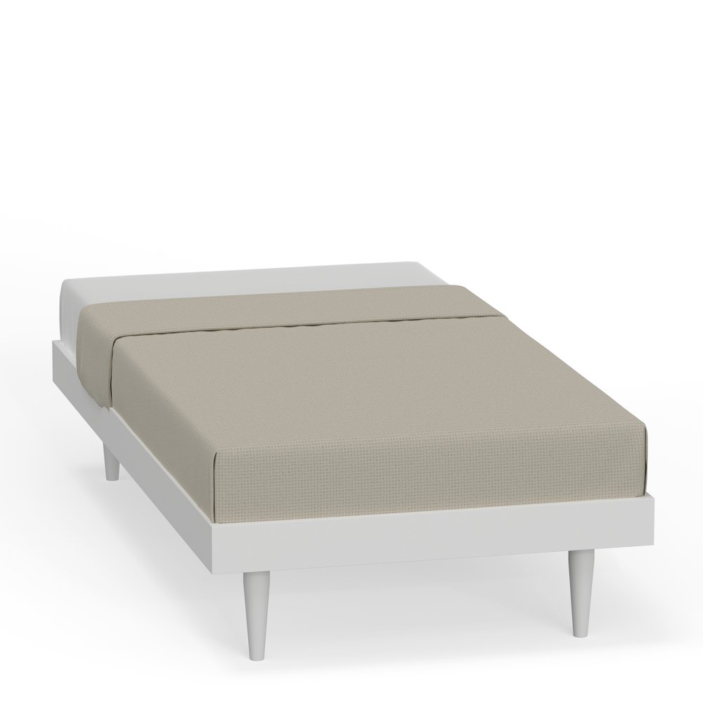 Sachse Twin Solid Wood Platform Bed Frame White