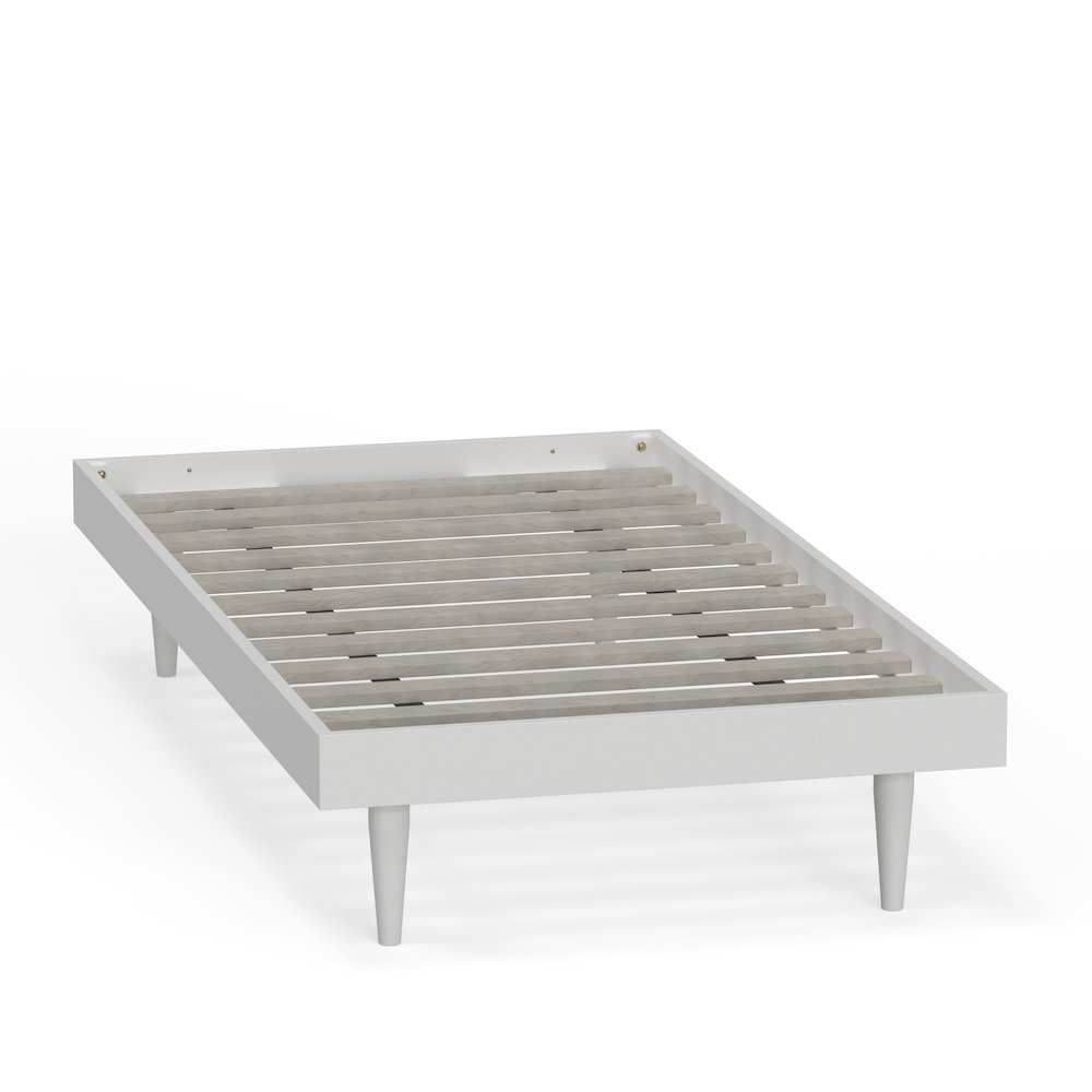 Sachse Twin Solid Wood Platform Bed Frame White