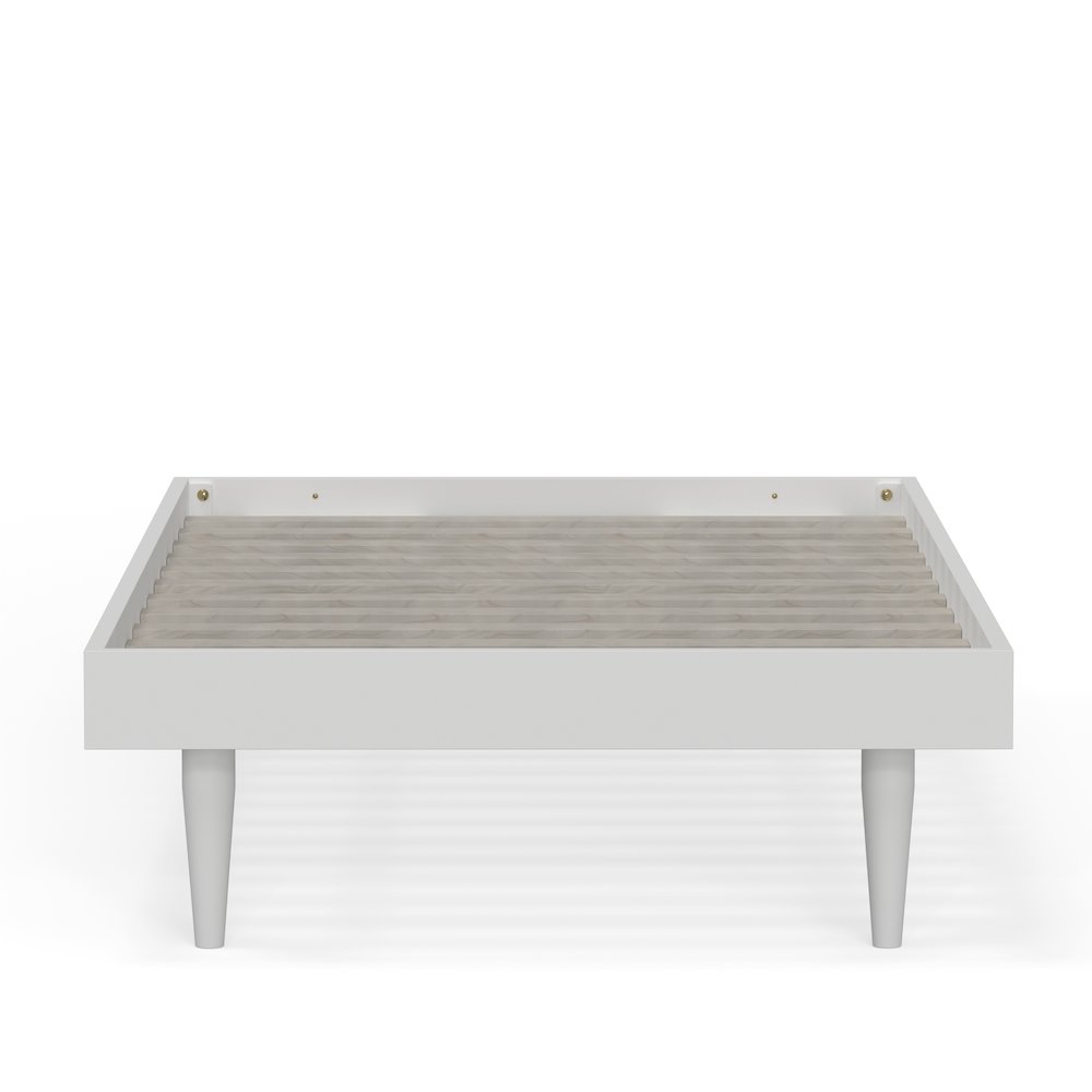 Sachse Twin Solid Wood Platform Bed Frame White