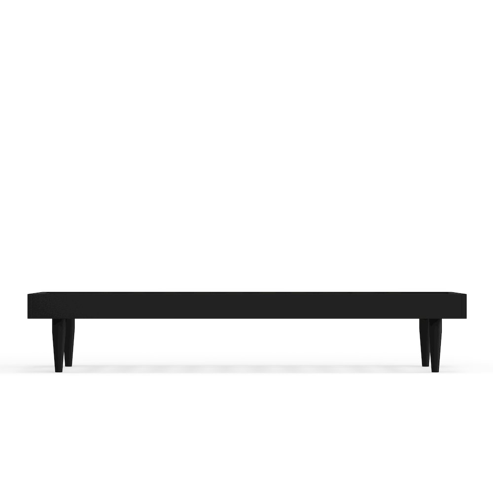 Sachse Twin Solid Wood Platform Bed Frame Black