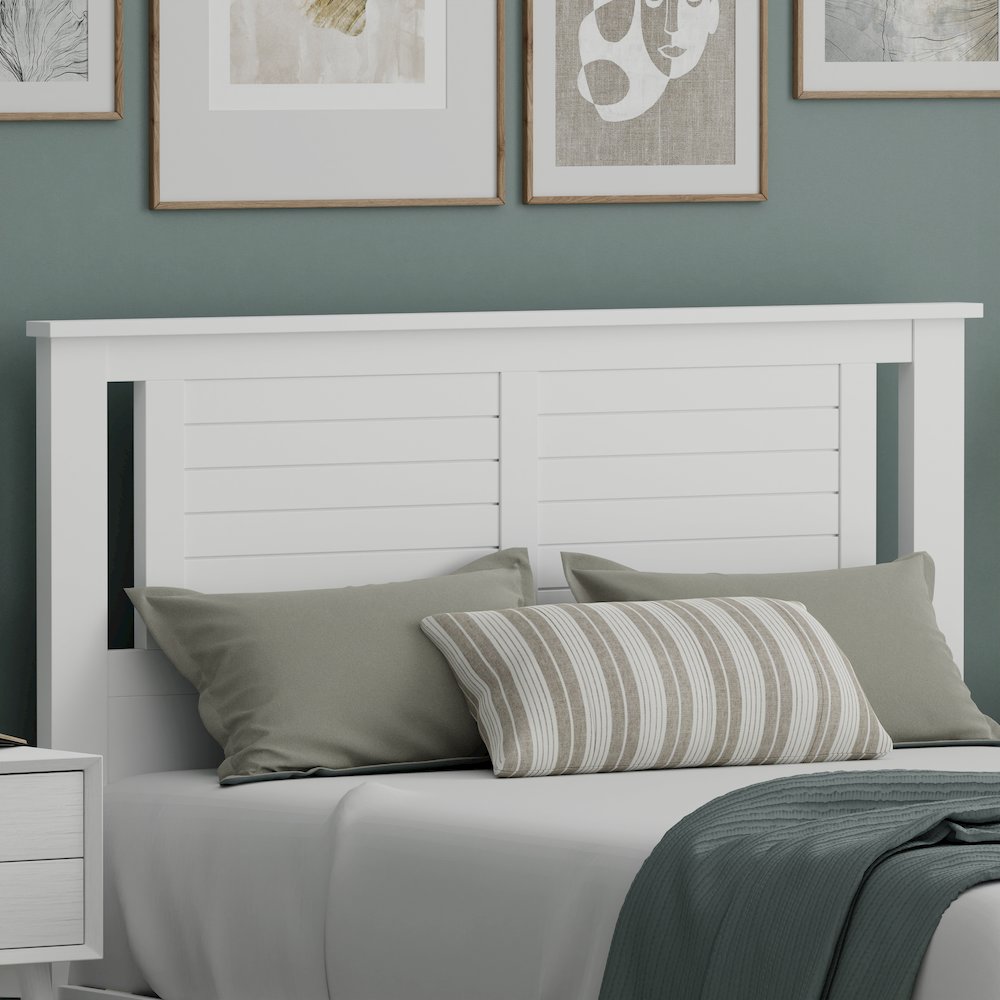 Amilly Solid Wood Full Headboard with Horizontal Scoring
