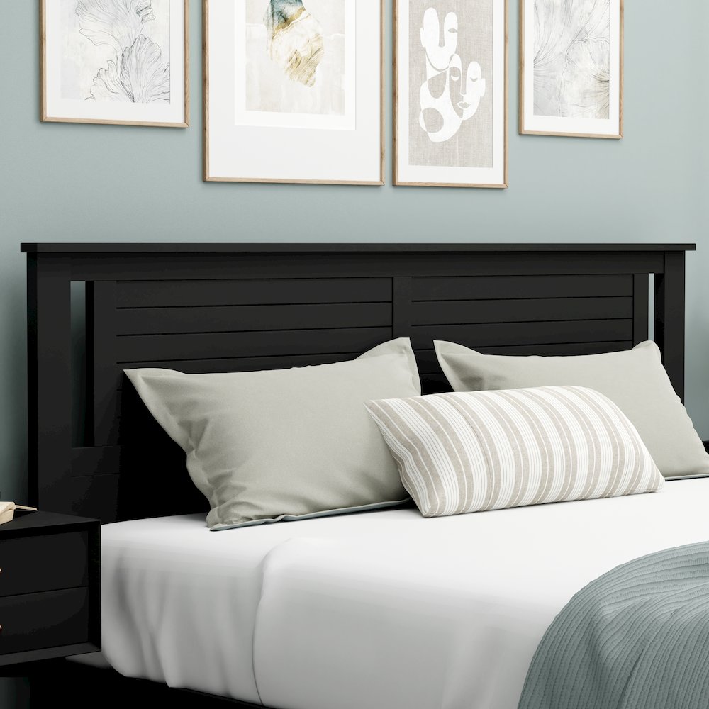 Amilly Solid Wood King Headboard with Horizontal Scoring