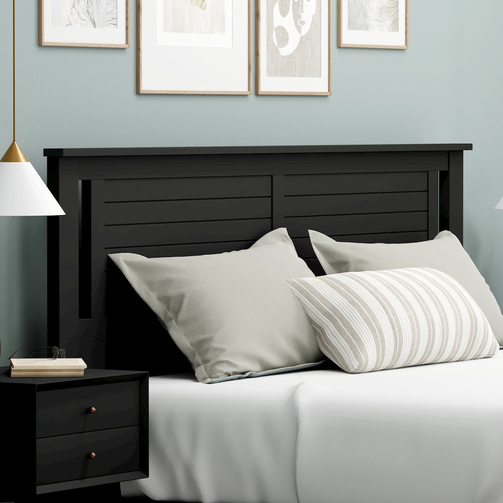 Amilly Solid Wood King Headboard with Horizontal Scoring