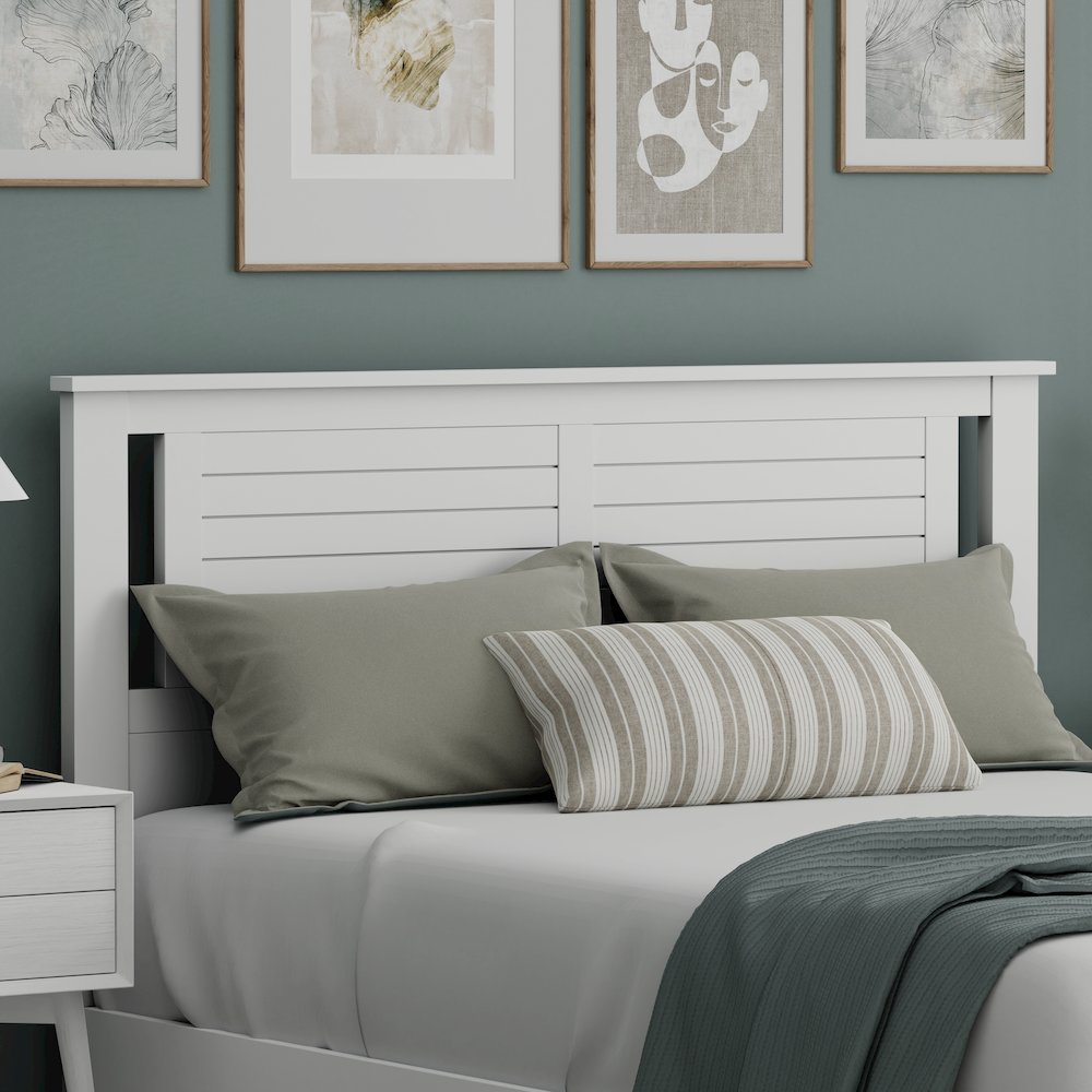 Amilly Solid Wood Queen Headboard with Horizontal Scoring
