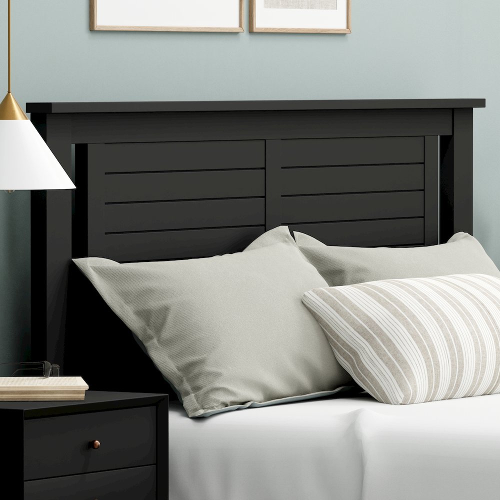 Amilly Solid Wood Queen Headboard with Horizontal Scoring