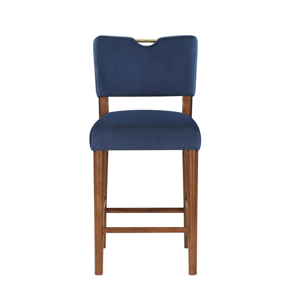 Bonito Navy Blue Velvet Counter Height Stool
