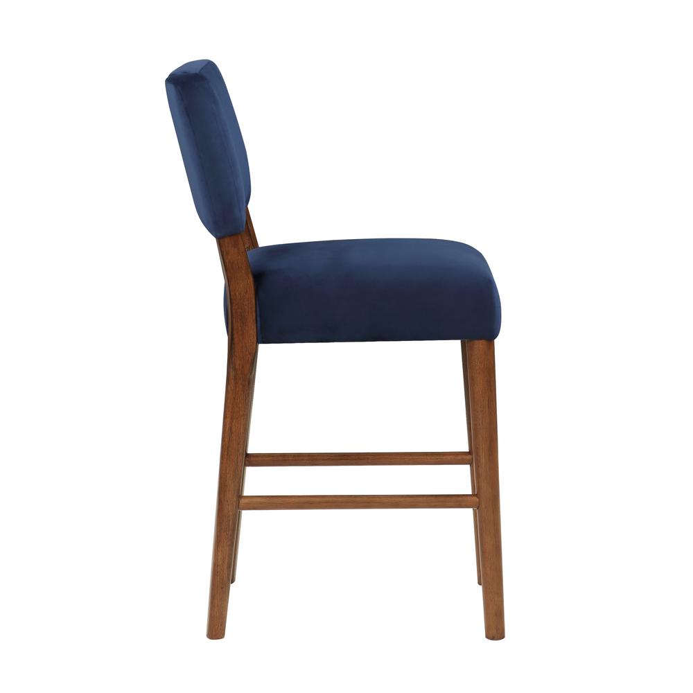 Bonito Navy Blue Velvet Counter Height Stool