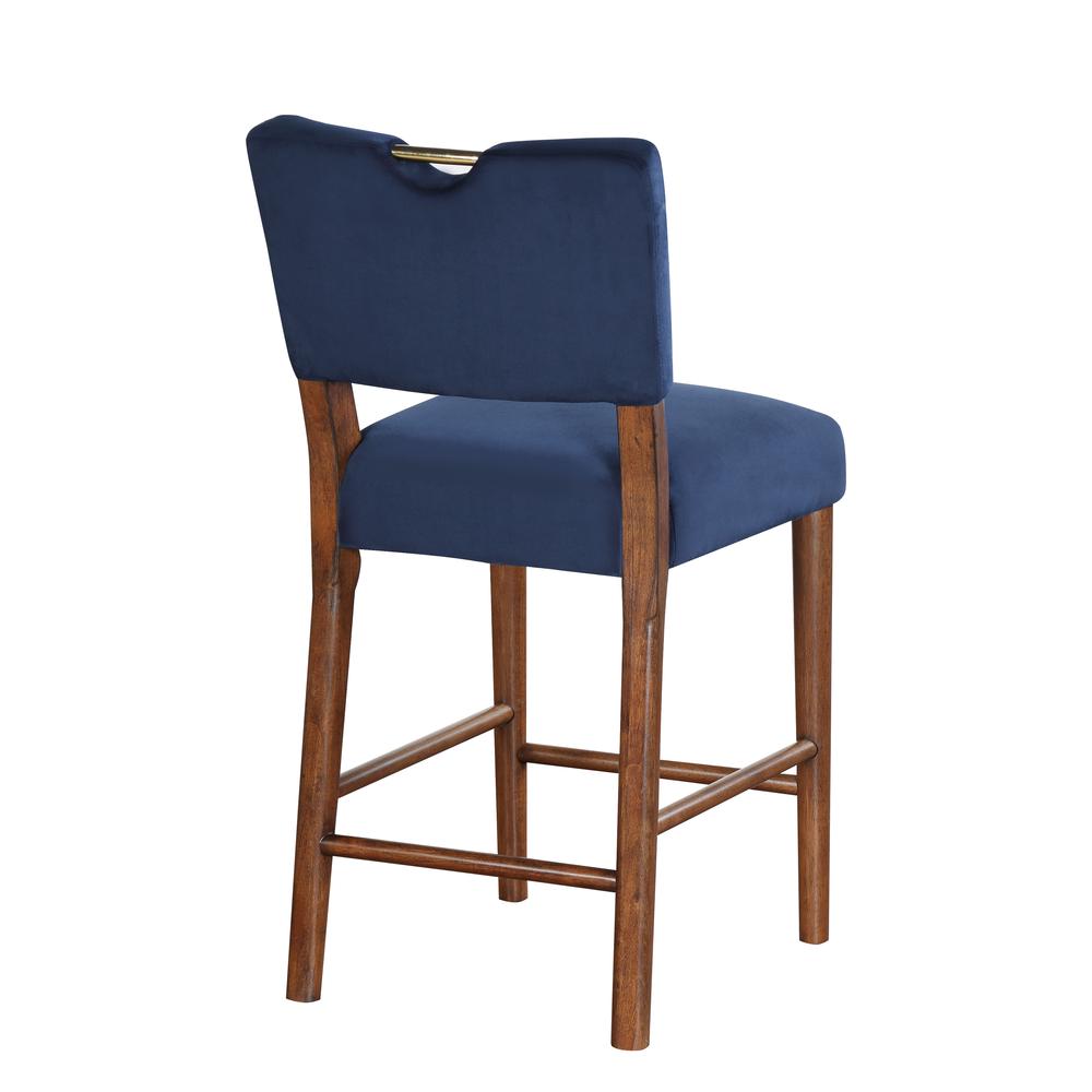 Bonito Navy Blue Velvet Counter Height Stool