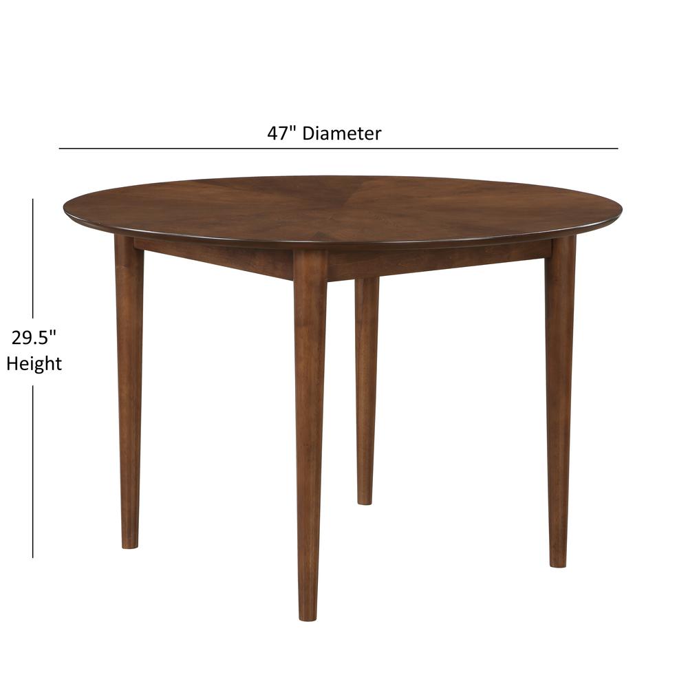 Bonito Walnut Finish Leg Dining Table
