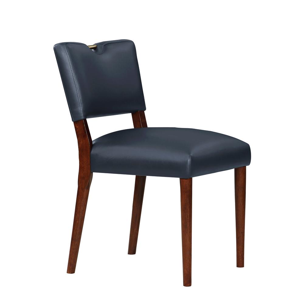 Bonito Midnight Blue Faux Leather Dining Chair – Set of 2