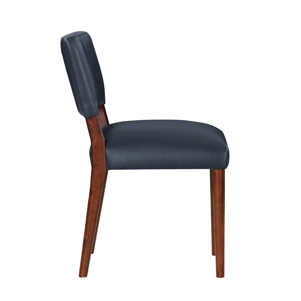 Bonito Midnight Blue Faux Leather Dining Chair – Set of 2