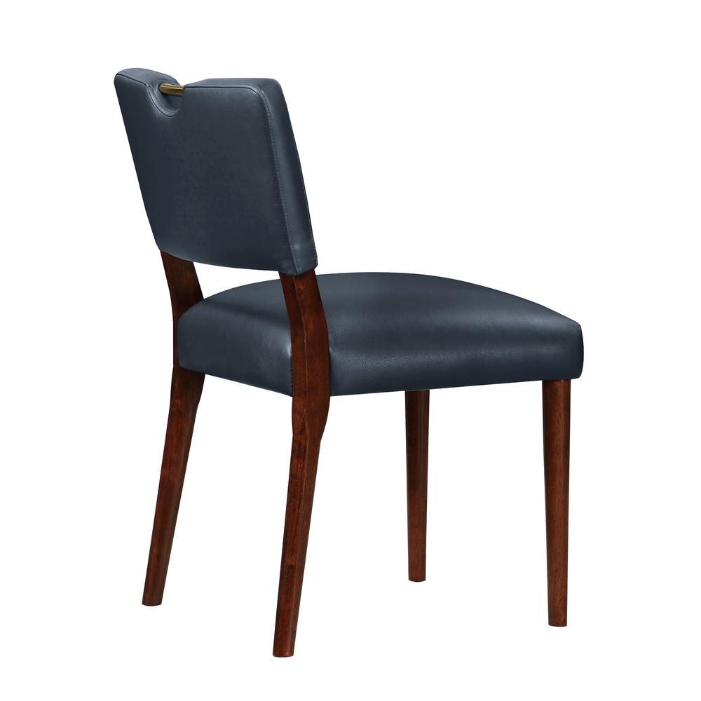 Bonito Midnight Blue Faux Leather Dining Chair – Set of 2