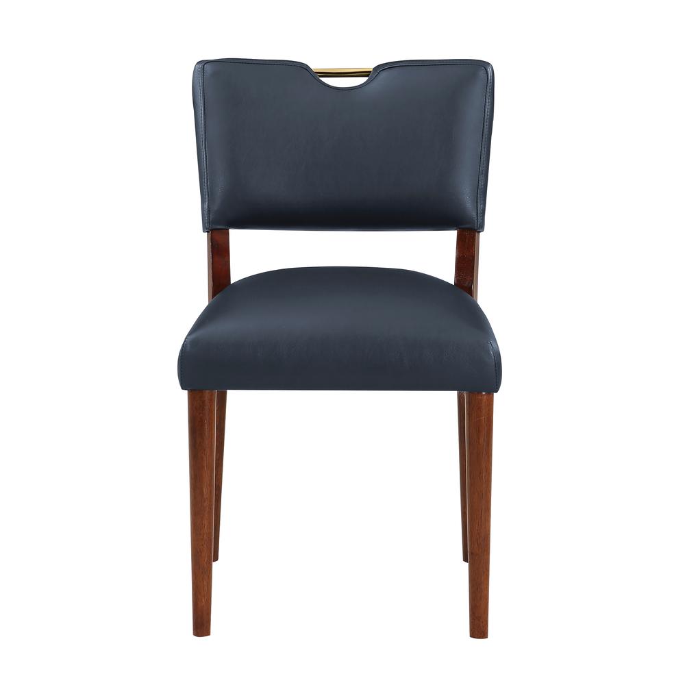 Bonito Midnight Blue Faux Leather Dining Chair – Set of 2