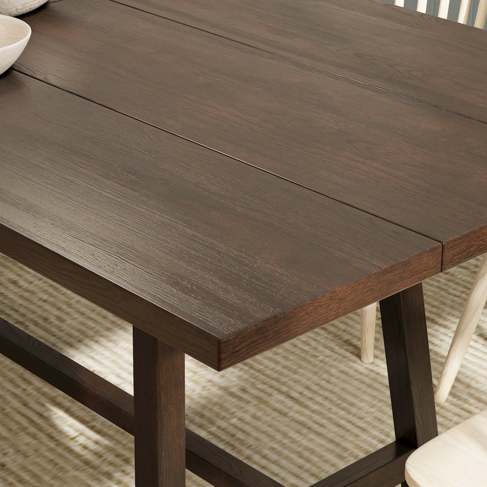 Josie 84″ Walnut Farmhouse Dining Table – Walnut