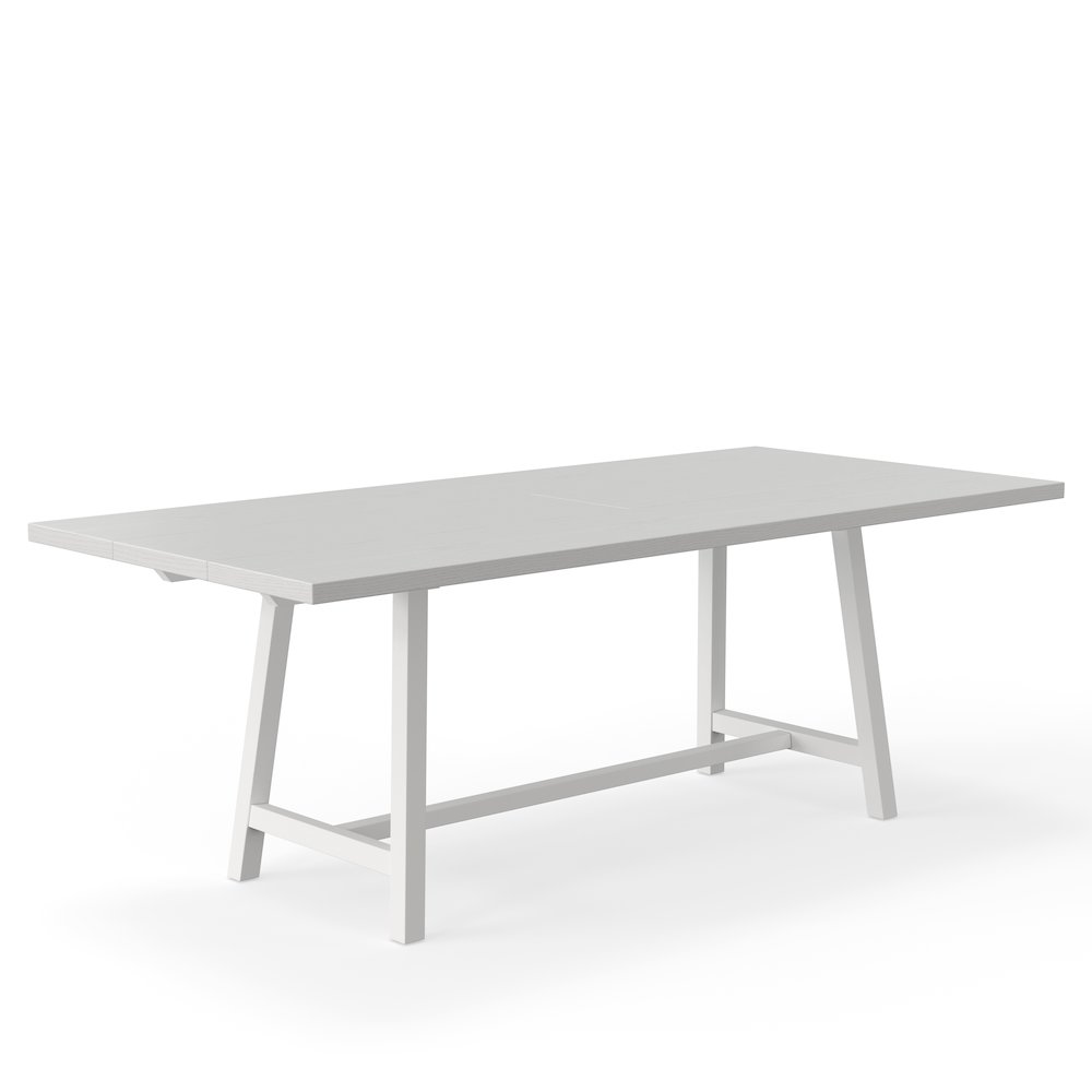 Josie 84″White Farmhouse Dining Table – White