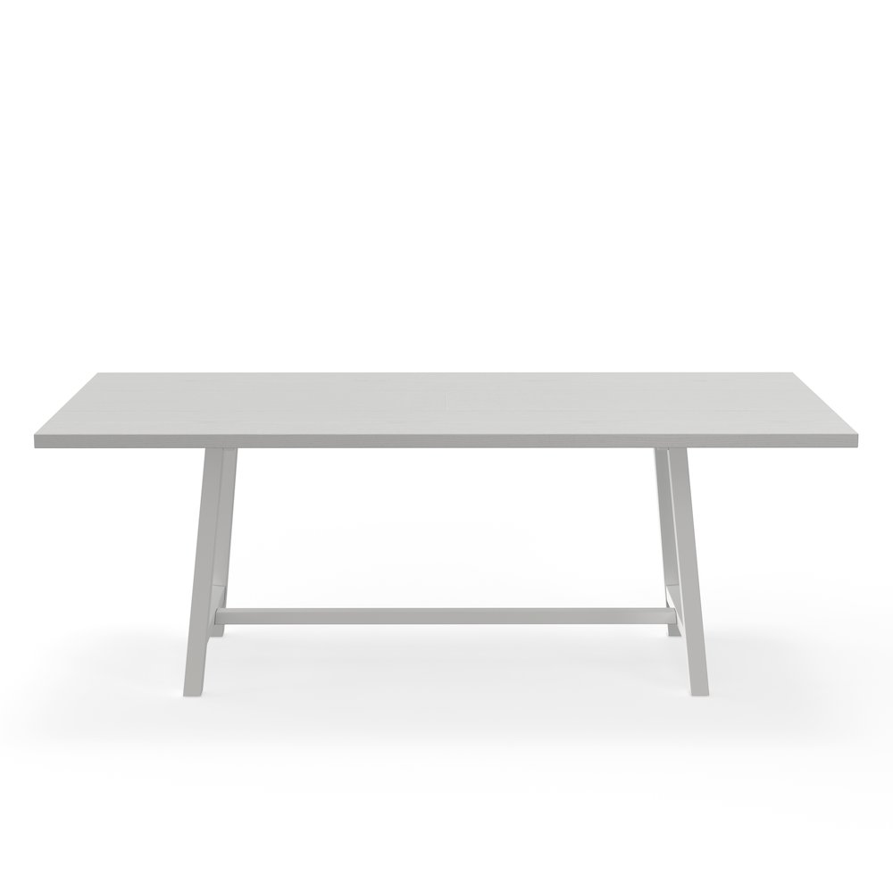 Josie 84″White Farmhouse Dining Table – White