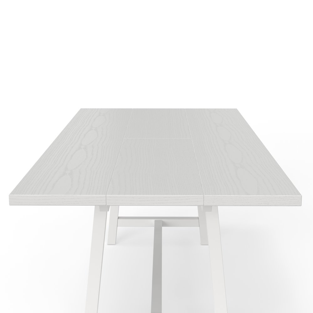 Josie 84″White Farmhouse Dining Table – White