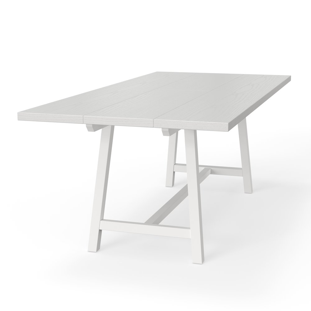 Josie 84″White Farmhouse Dining Table – White