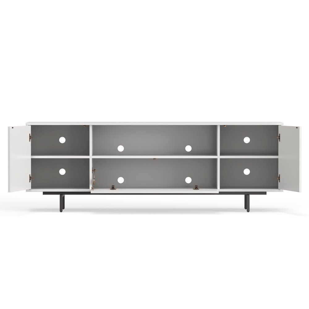 Avichi White Laminate 3 Door TV Console