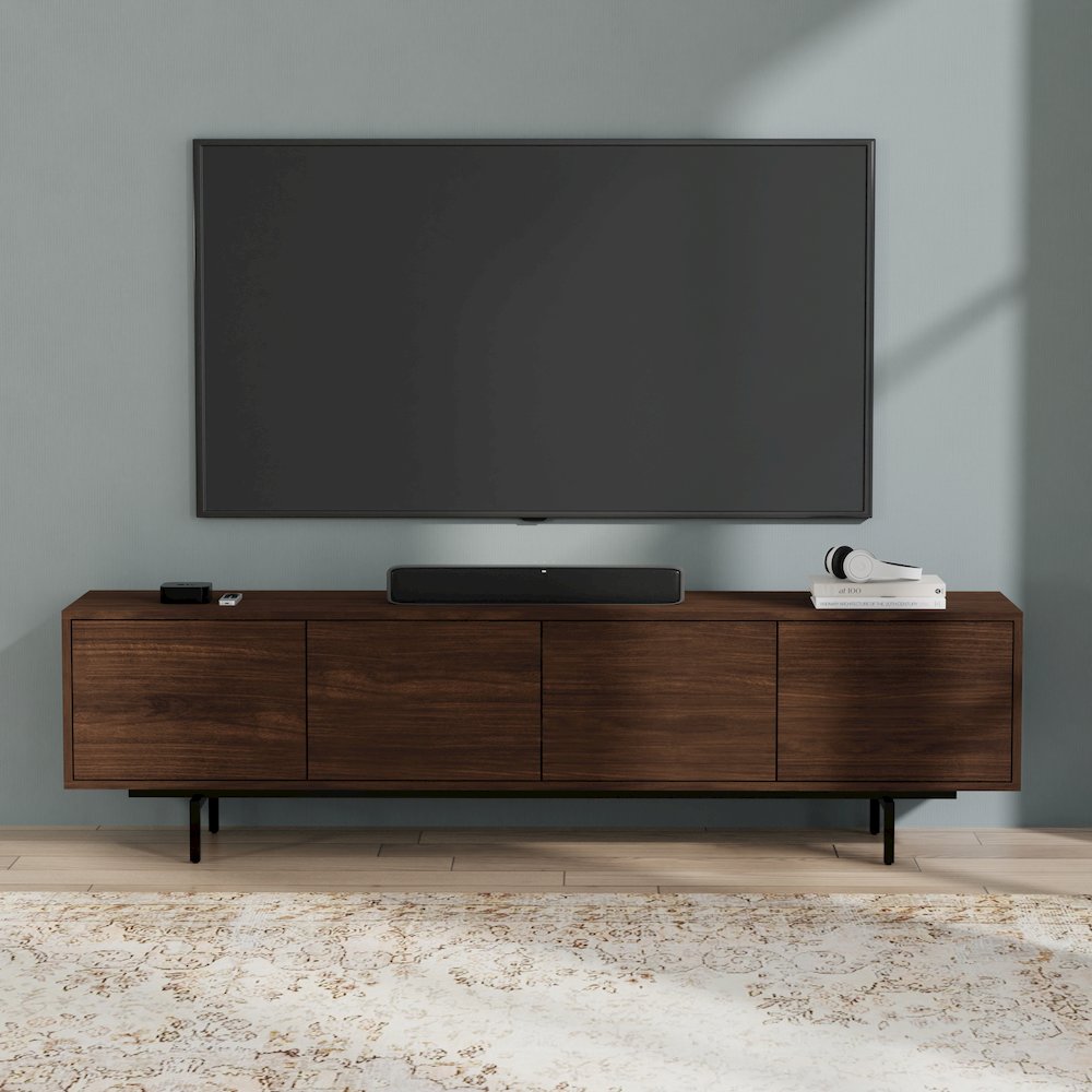 Graysen Walnut Laminate 4 Door TV Console