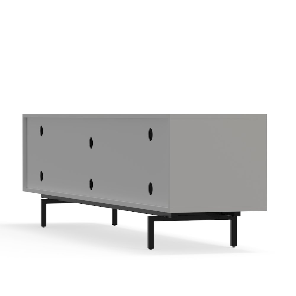 Graysen White Laminate 4 Door TV Console