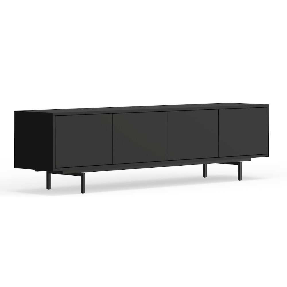 Graysen Black Laminate 4 Door TV Console