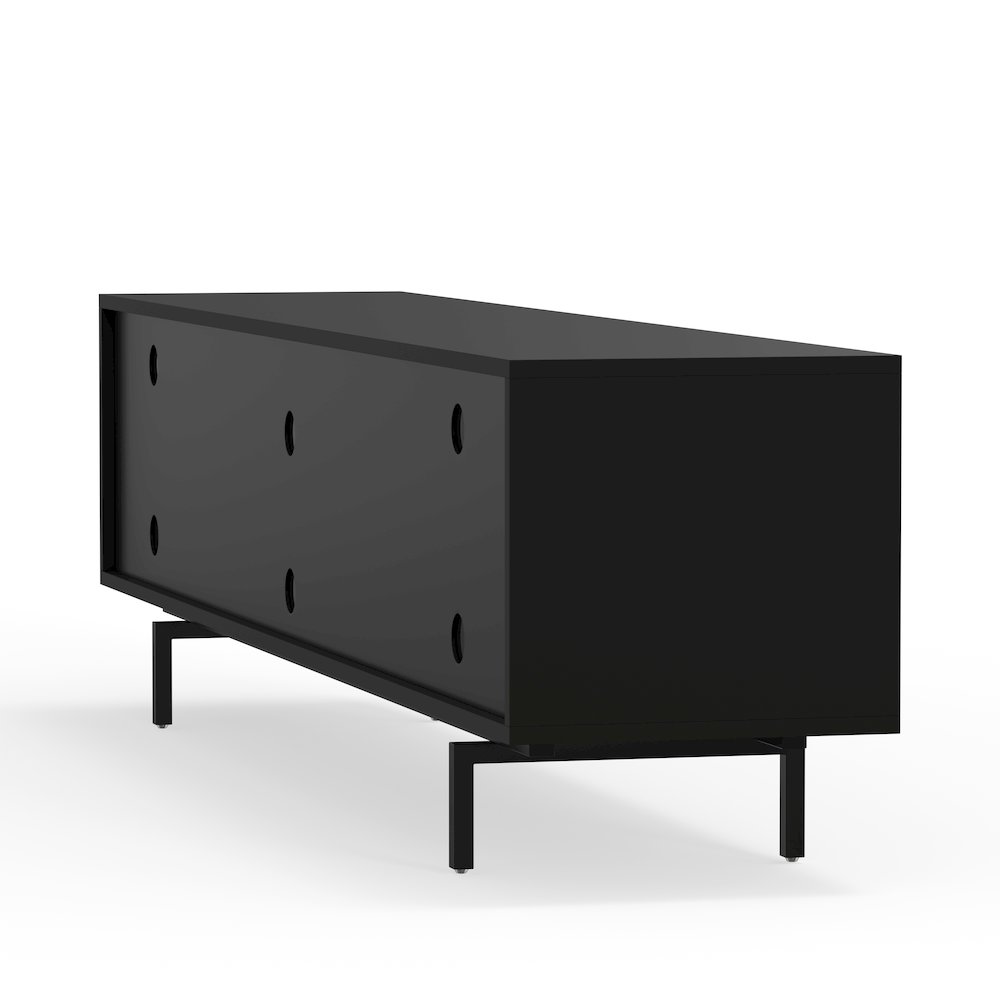 Graysen Black Laminate 4 Door TV Console